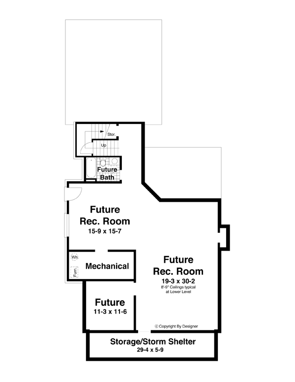 Lower Level image of Bedford- A House Plan